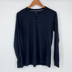 Ashford & Brooks Sleepwear Shirt Men Large‎ Charcoal Gray Long Sleeve V-Stitch